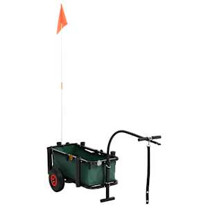 vidaXL Angelwagen mit Tasche Schwarz Stahl