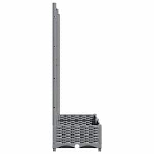 Zahradní truhlík s treláží světle šedý 80 x 40 x 121,5 cm PP - obrázek 5