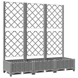 vidaXL v&otilde;rega taimekast, helehall, 120 x 40 x 121,5 cm PP