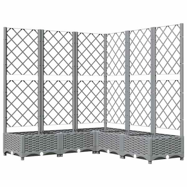 vidaXL v&otilde;rega taimekast, helehall, 120 x 120 x 121,5 cm PP