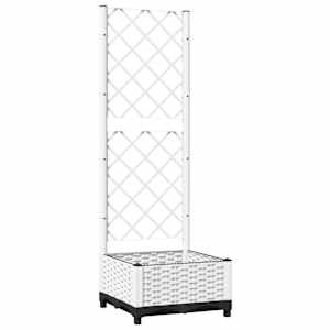 vidaXL v&otilde;rega taimekast, valge, 40 x 40 x 121,5 cm PP