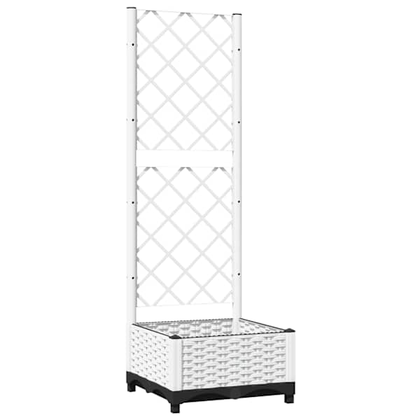 vidaXL v&otilde;rega taimekast, valge, 40 x 40 x 121,5 cm PP