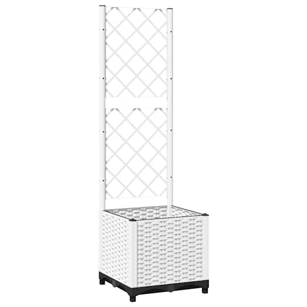 vidaXL v&otilde;rega taimekast, valge, 40 x 40 x 136 cm, PP