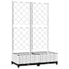 vidaXL v&otilde;rega taimekast, valge, 80 x 40 x 121,5 cm PP