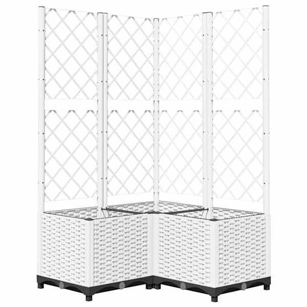 vidaXL v&otilde;rega taimekast, valge, 80 x 80 x 136 cm PP