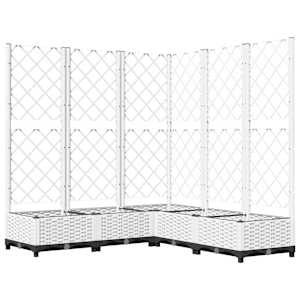 vidaXL v&otilde;rega taimekast, valge, 120 x 120 x 121,5 cm PP