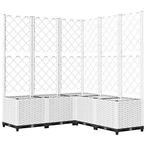 vidaXL v&otilde;rega taimekast, valge, 120 x 120 x 136 cm PP