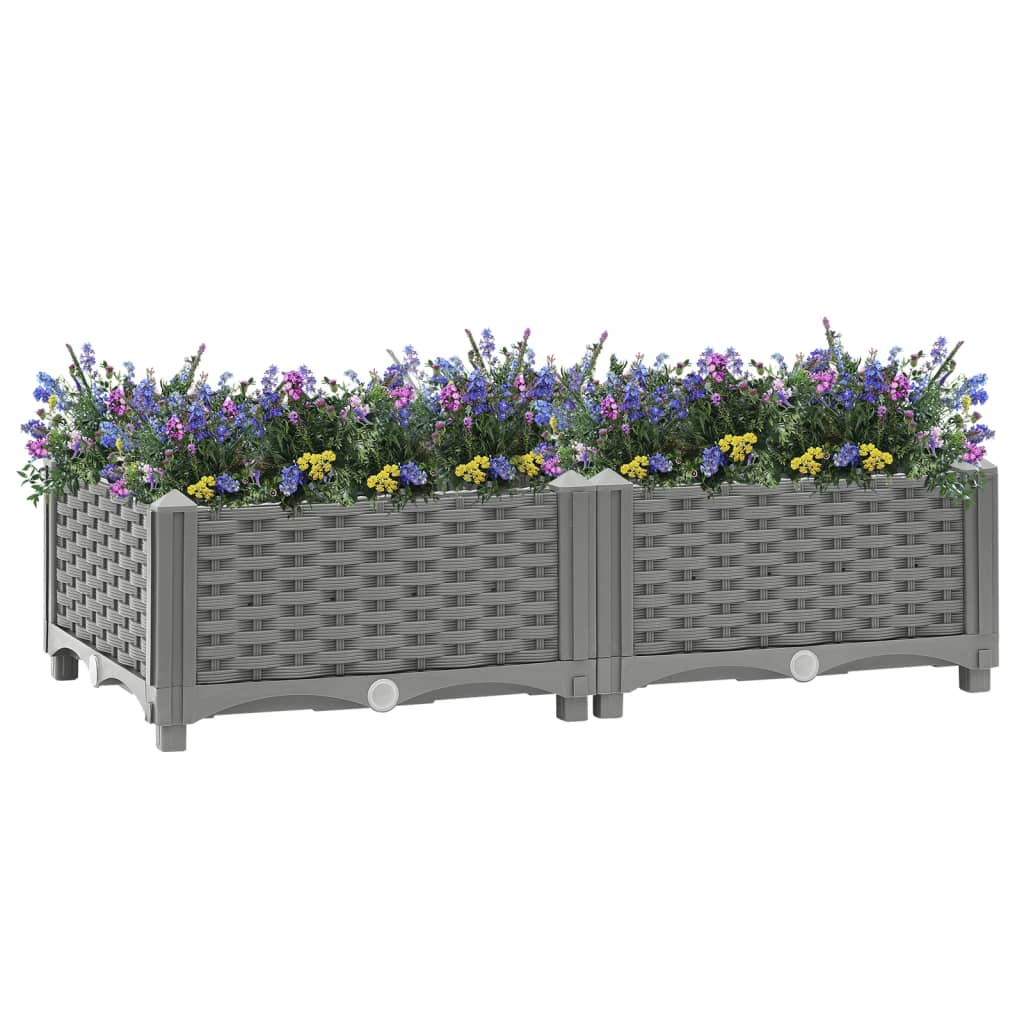 vidaXL Plantenbak verhoogd 80x40x23 cm polypropeen