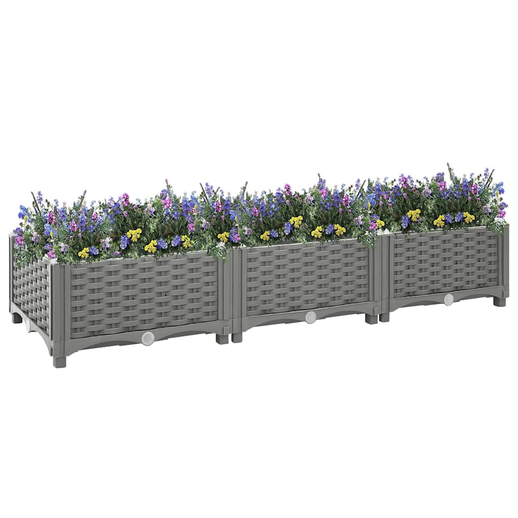 vidaXL polipropilén magaságyás 120 x 40 x 23 cm