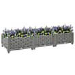 Fioriera da Giardino con Graticcio Grigio Blu 80x40x142,5cm PP