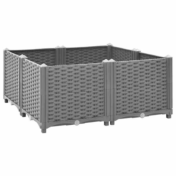 vidaXL taimekast 80 x 80 x 38 cm, pol&uuml;prop&uuml;leen
