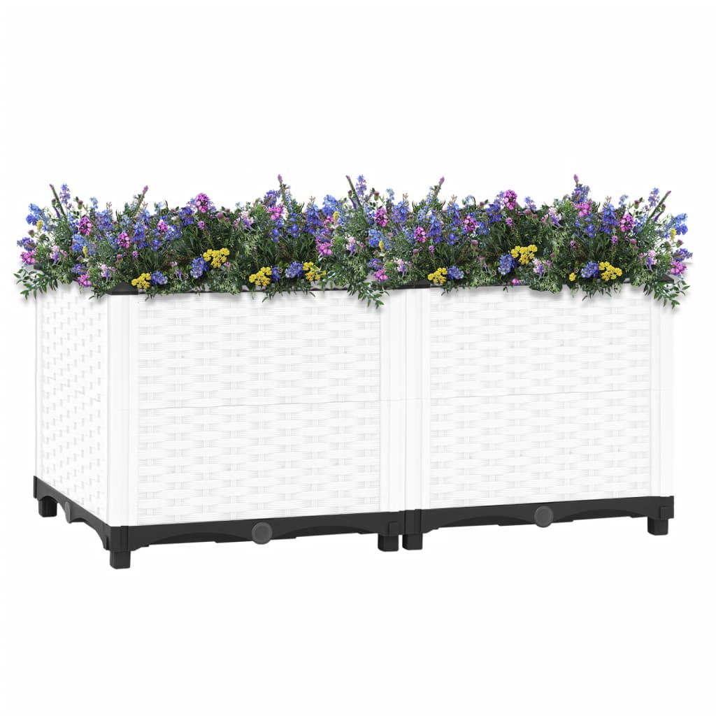 vidaXL Plantenbak verhoogd 80x40x38 cm polypropeen afbeelding