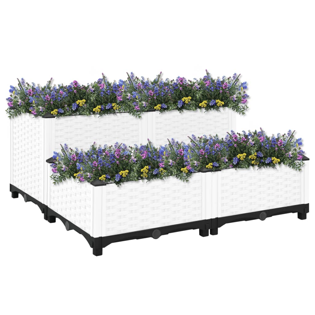 vidaXL Plantenbak verhoogd 80x80x38 cm polypropyleen afbeelding
