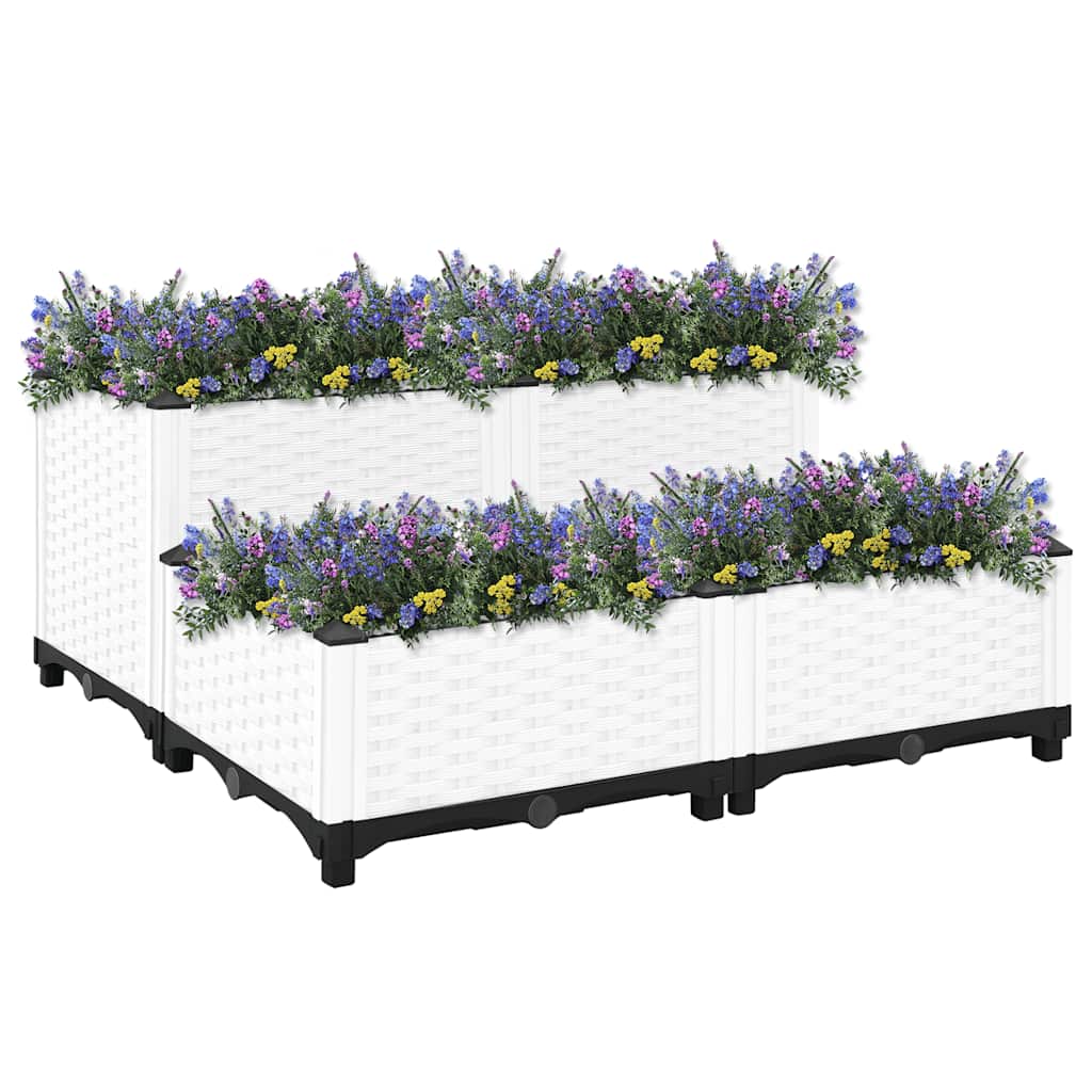 vidaXL polipropilén magaságyás 80 x 80 x 38 cm