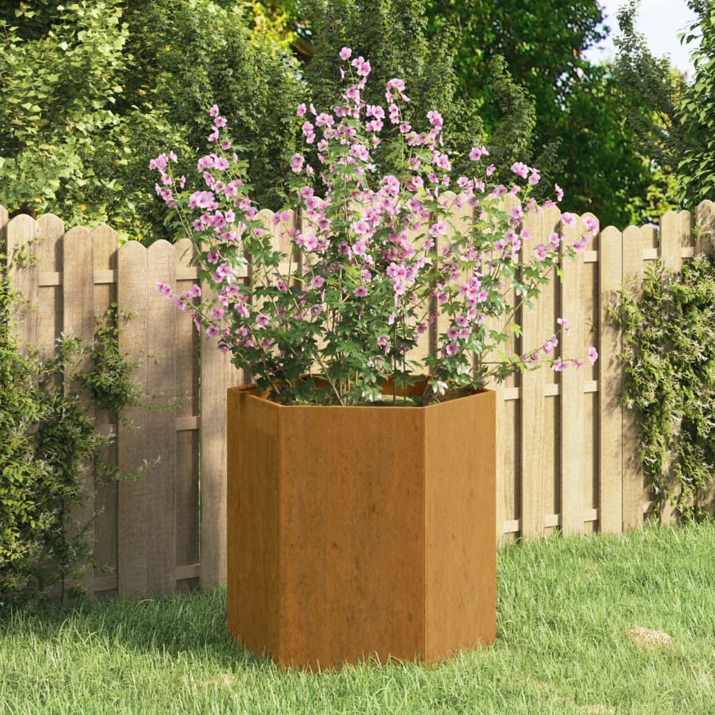 vidaXL Kukkalaatikko ruoste 40x40x45 cm Corten teräs