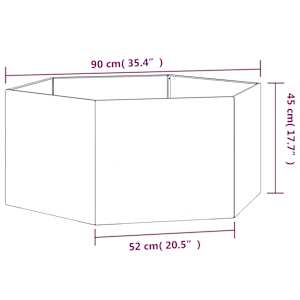 Truhlík rezavý 90 x 90 x 45 cm cortenová ocel - obrázek 11