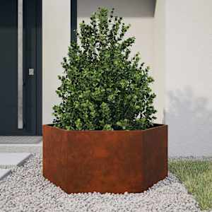 Cvetlično korito zarjavelo 90x90x45 cm corten jeklo