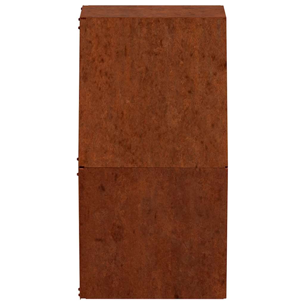 Fioriere Da Parete 2 Pz Ruggine In Acciaio Corten 30x10x25 Cm VidaXL 16 width=274