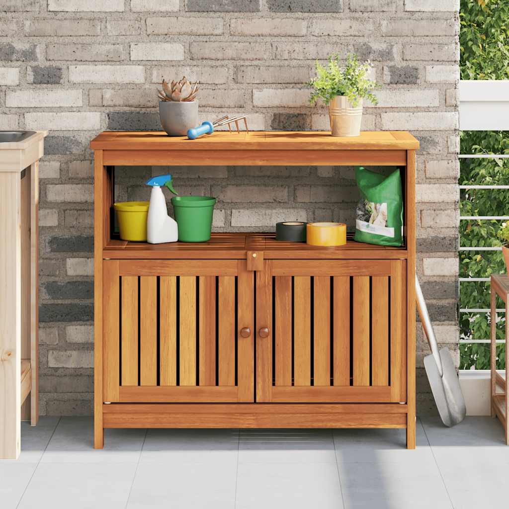 vidaXL Masă consolă de grădină, 80x35x75 cm, lemn masiv de acacia