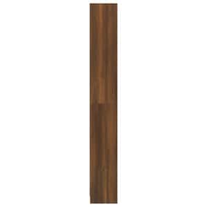 5patrová knihovna hnědý dub 40 x 24 x 175 cm kompozitní dřevo - obrázek 4