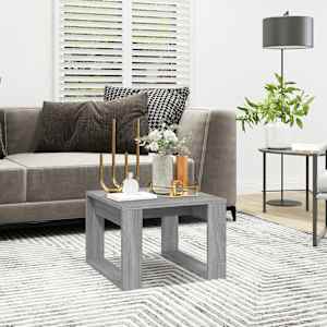 Stranska mizica siva sonoma 50x50x35 cm inženirski les