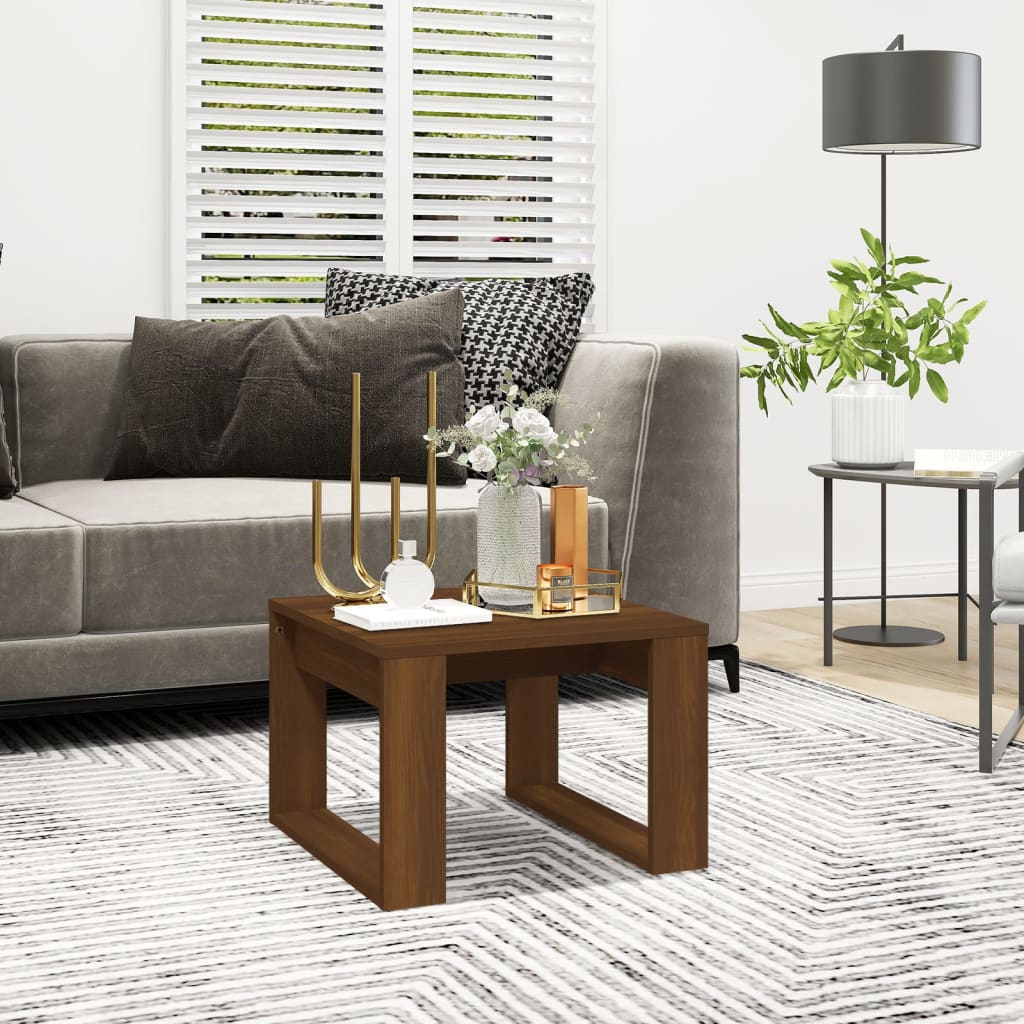 vida XL Beistelltisch Braun Eichen-Optik 50x 50x 35 cm Holzwerkstoff