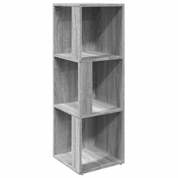 vidaXL nurgakapp, hall Sonoma tamm, 33 x 33 x 100 cm, tehispuit