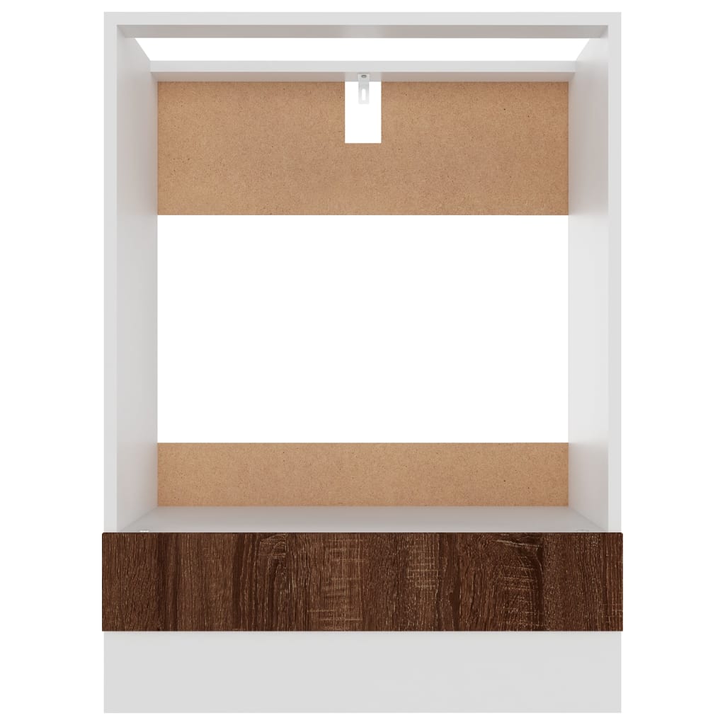 Skříňka na troubu hnědý dub 60x46x81,5 cm kompozitní dřevo