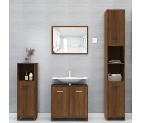 vidaXL Kupaonski ormarić boja smeđeg hrasta 30 x 30 x 95 cm drveni