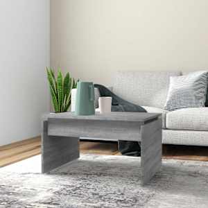 Klubska mizica siva sonoma 68x50x38 cm inženirski les