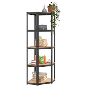 vidaXL 5-Layer Shelves 5 pcs Anthracite Steel&Engineered Wood