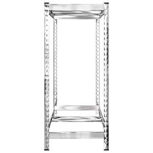 2patrové regály na pneumatiky 3 ks stříbrné 110x40x110 cm ocel - obrázek 6