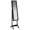 vidaXL eraldiseisev peegel, must, 34 x 37 x 146 cm