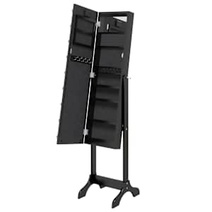 Volně stojící zrcadlo s LED černé 34 x 37 x 146 cm - obrázek 9