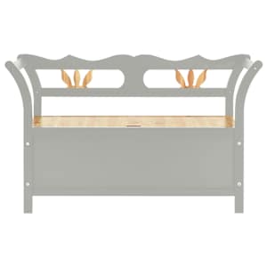 Lavice šedá 107 x 45 x 75,5 cm masivní jedlové dřevo - obrázek 3