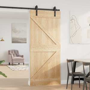 Dveře NARVIK Přírodní 90 x 210 cm Masivní borové dřevo - obrázek 3