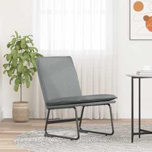 Křeslo světle šedé 52x75x76 cm textil - obrázek 1