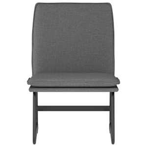 Křeslo tmavě šedé 52 x 75 x 76 cm textil - obrázek 3