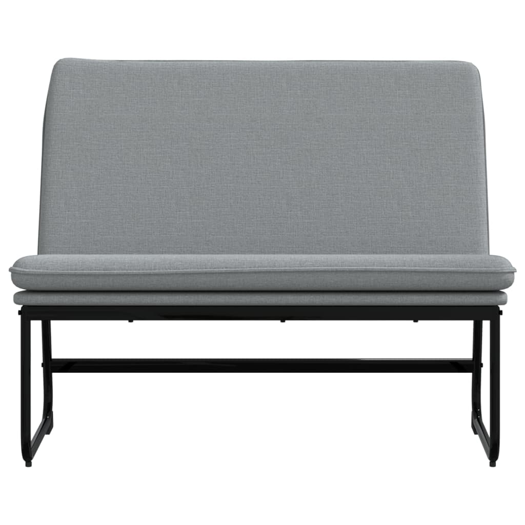 vidaXL Banc Gris clair 100x75x76 cm Tissu