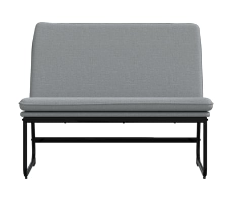 vidaXL Banc Gris clair 100x75x76 cm Tissu