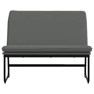 Lavice tmavě šedá 100 x 75 x 76 cm textil - obrázek 3