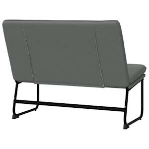 Lavice tmavě šedá 100 x 75 x 76 cm textil - obrázek 5