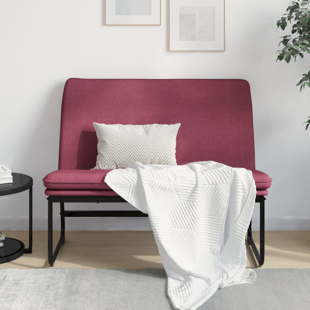 Banc Rouge bordeaux 100x75x76 cm Tissu