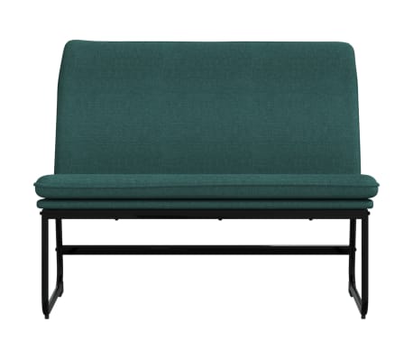 vidaXL Banco 100x75x76 cm tecido verde-escuro