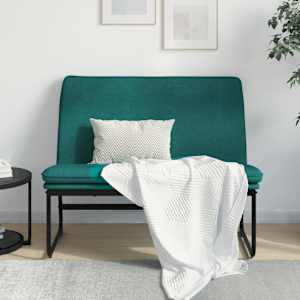 Lavice tmavě zelená 100 x 75 x 76 cm textil - obrázek 1