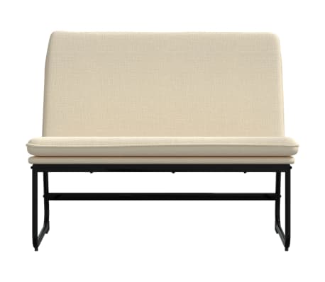 vidaXL Bancă, crem, 100x75x76 cm, material textil