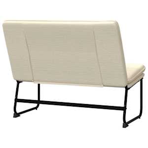 Lavice krémová 100 x 75 x 76 cm textil - obrázek 5
