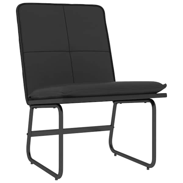 vidaXL tugitool, must, 54 x 75 x 76 cm, kunstnahk
