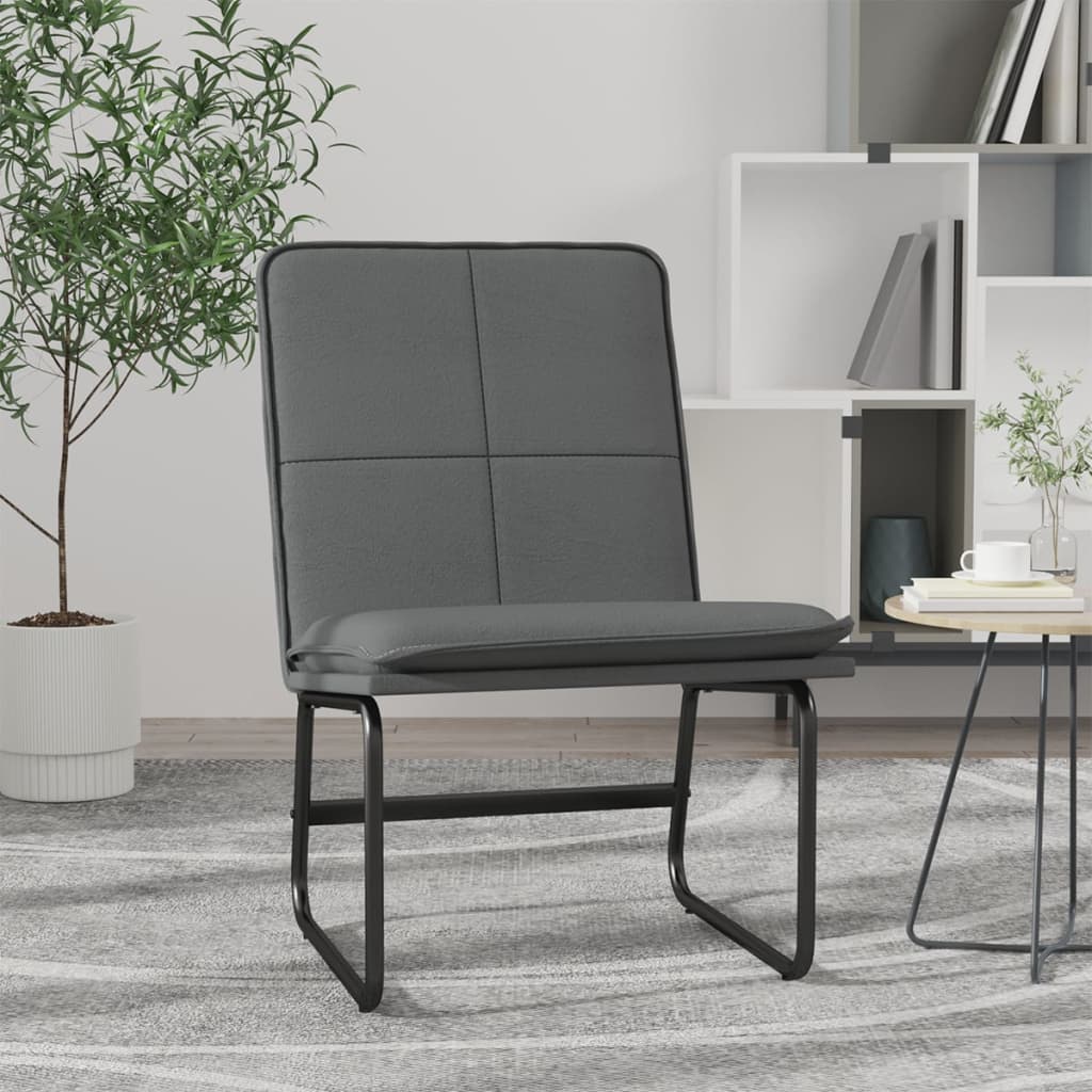 vidaXL loungestol 54x75x76 cm kunstlæder grå