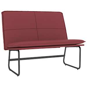 Lavice vínová 100 x 75 x 76 cm umělá kůže - obrázek 2